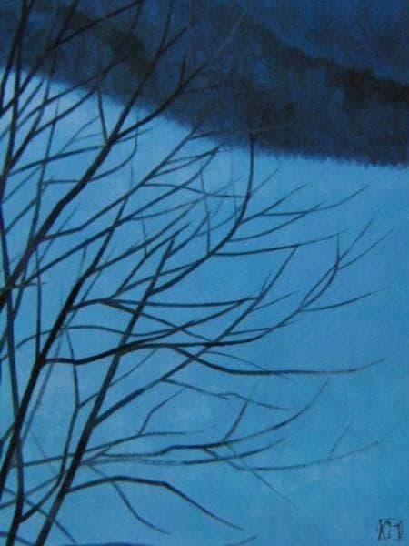 東山　魁夷、白夜、希少な額装用画集より、版上刷サイン入、新品高級額装付