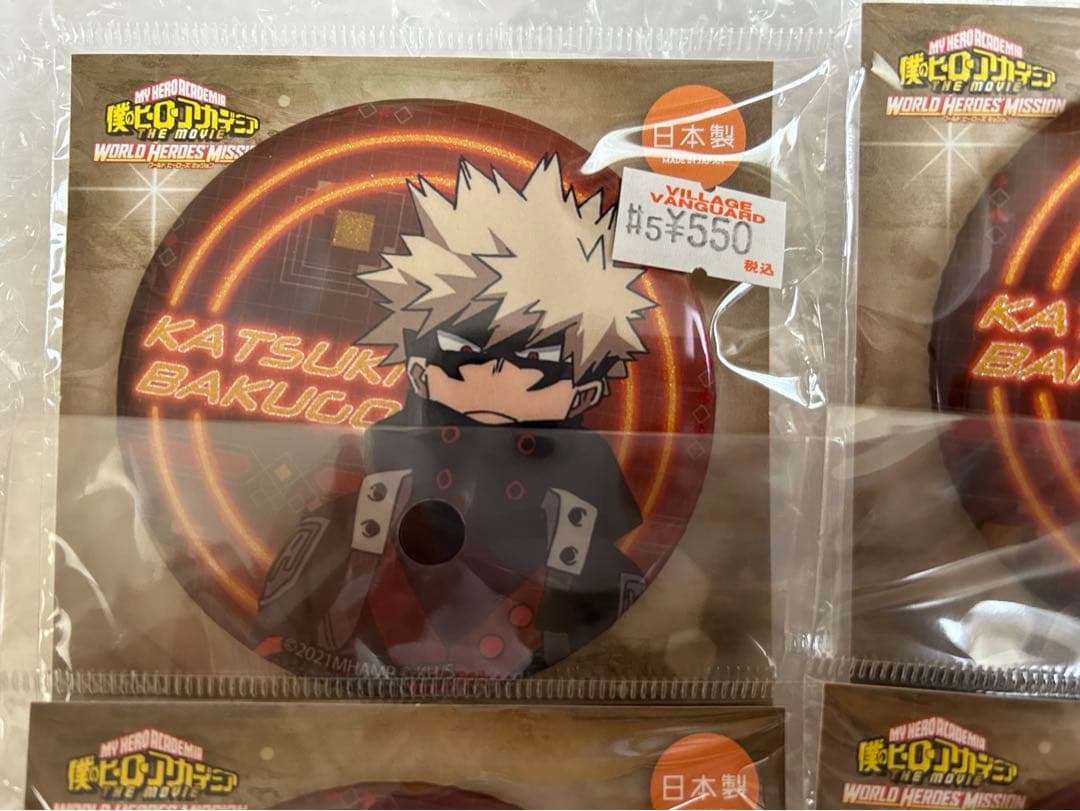 僕のヒーローアカデミア　キラキラ缶バッジ　爆豪勝己