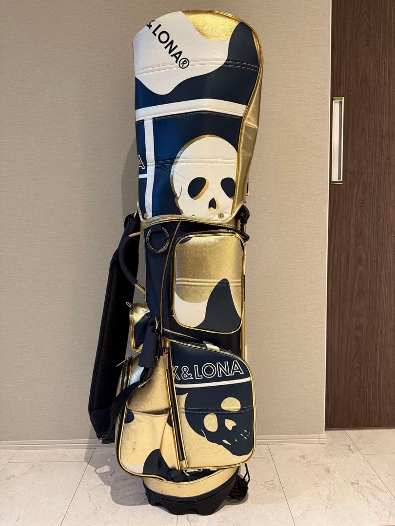 超希少　MARK & LONA キャディバッグ　ネイビー　ゴールド