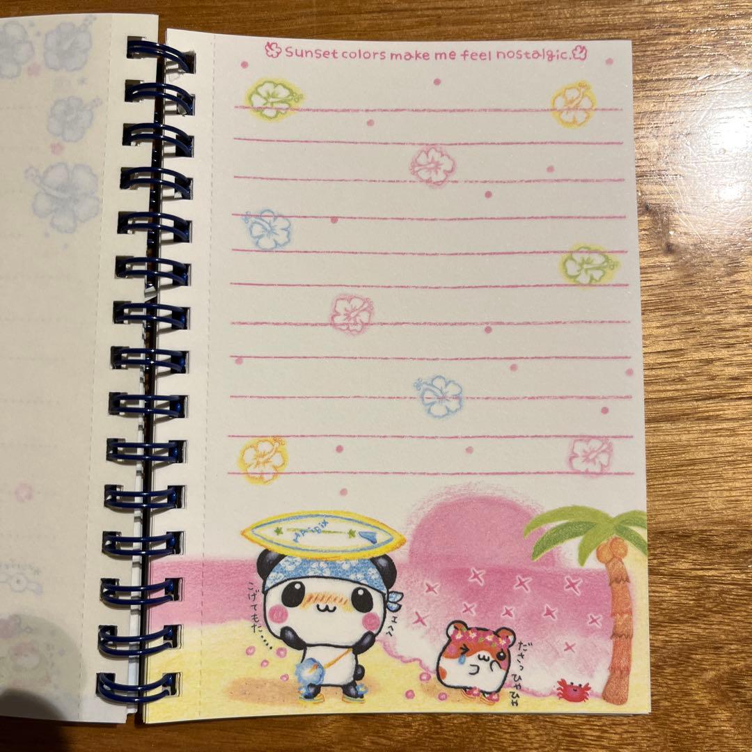 平成レトロ　クーリア　ハイビスカスこぱむだ　パンダ　Wリングメモ