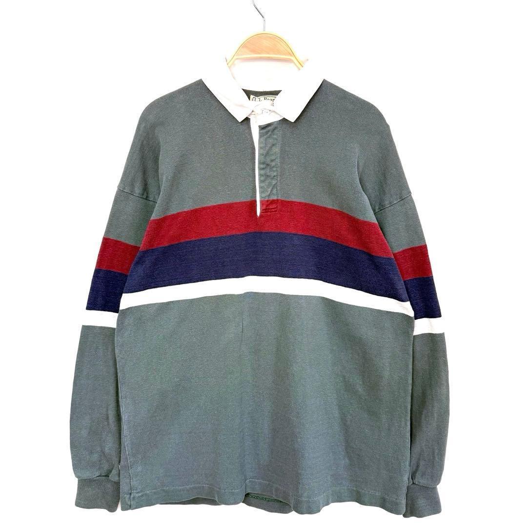 80s USA製 L.L.Bean エルエルビーン 長袖 ラガーシャツ S29