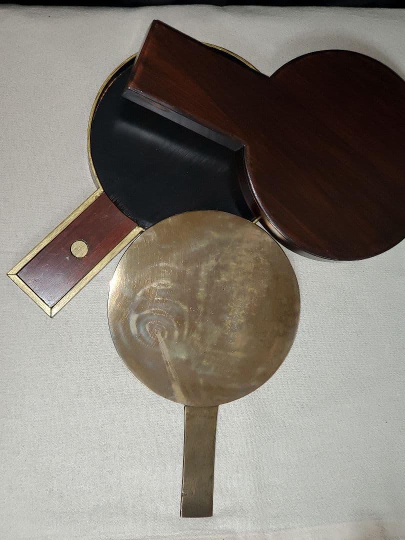 在銘 天下一美作守 五三桐家紋 古物希少銅鏡