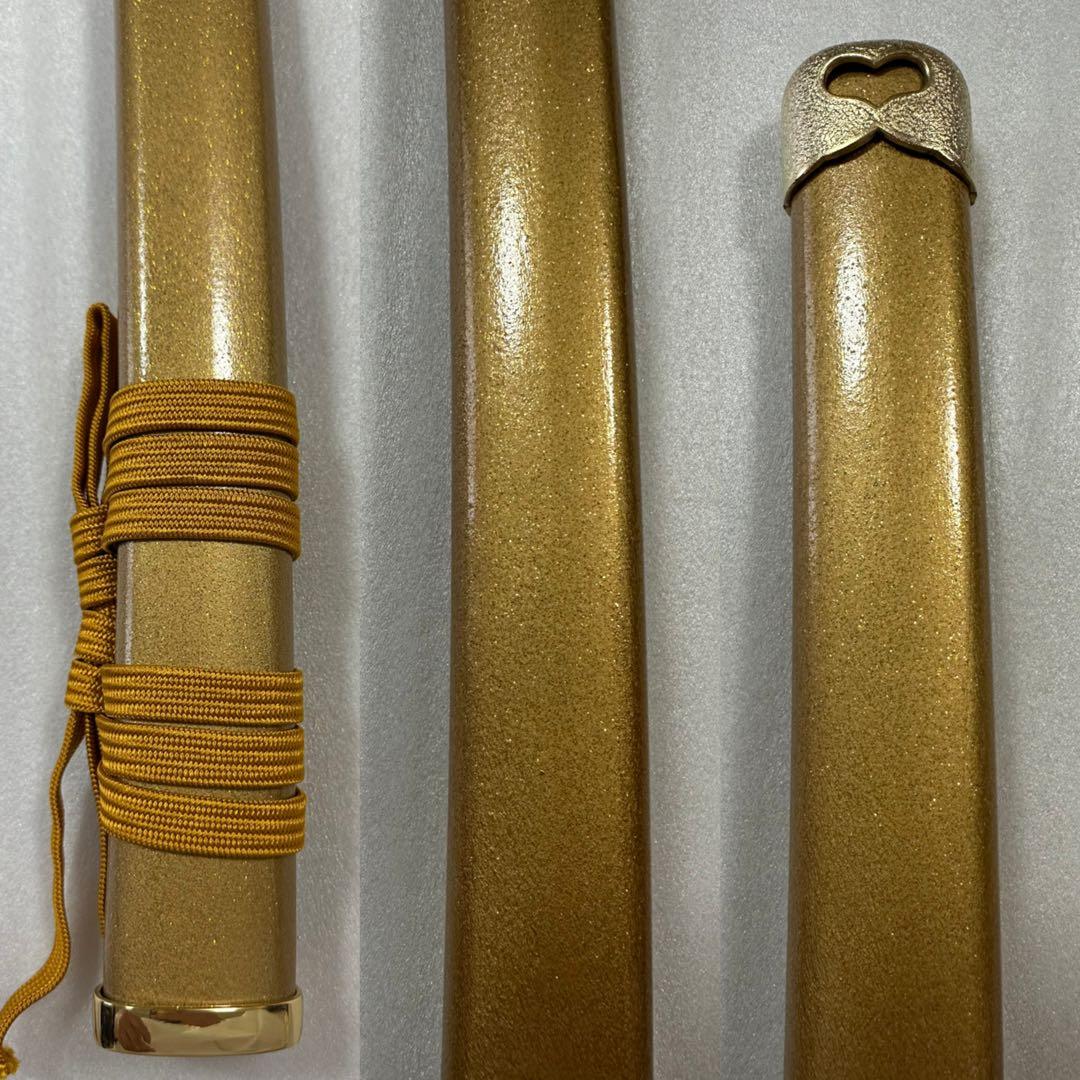 新品 模造刀　樋入り刀身 打刀 金鞘　コスプレ 鞘付き長さ約105cm 26A3