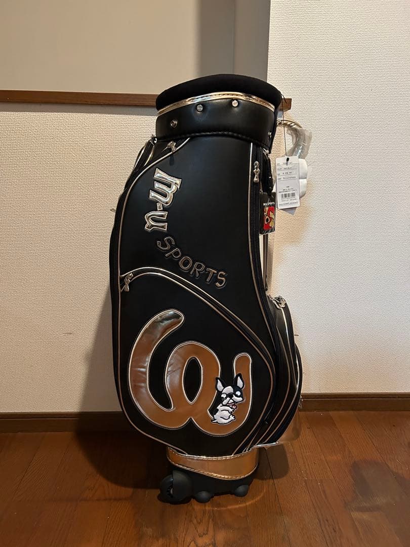 mu SPORTS キャディバッグ ブラック シルバー新品未使用訳あり