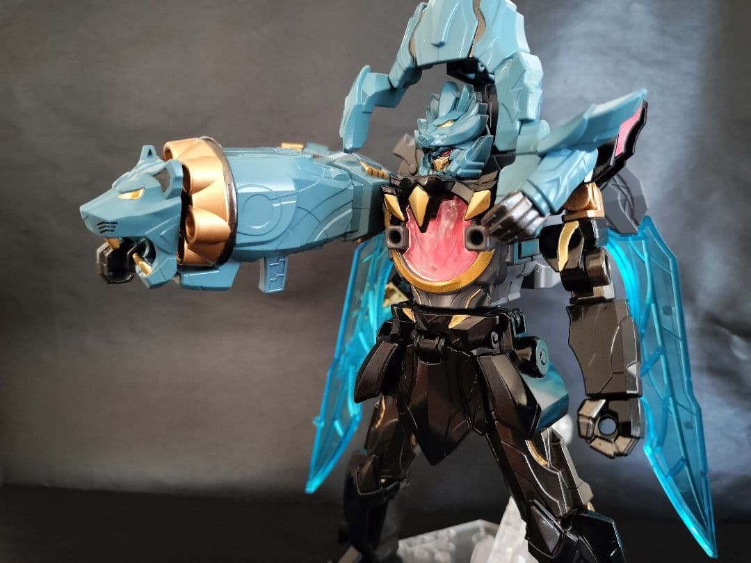 テガソード　ミニプラ　全塗装　オリジナルカラーレオンバスター　ティラノハンマー