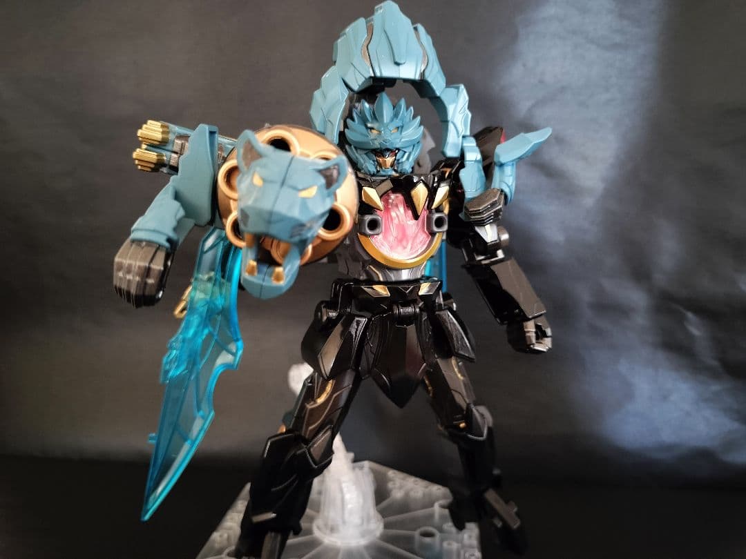 テガソード　ミニプラ　全塗装　オリジナルカラーレオンバスター　ティラノハンマー