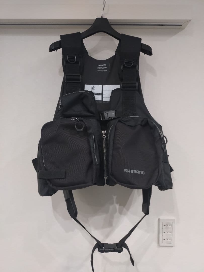 SHIMANO フィッシングベスト VF-025U　ブラック