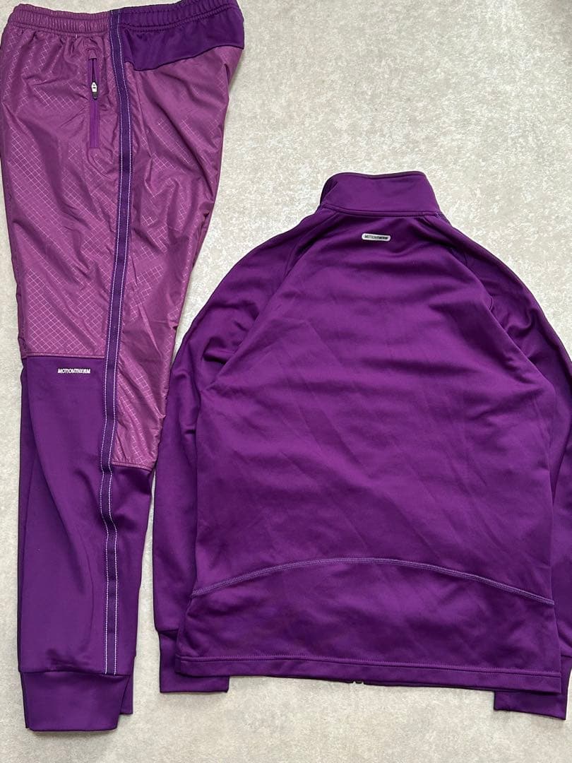 セットアップ ASICS ジャケット パンツ 裏起毛 上下 モーションサーモ L