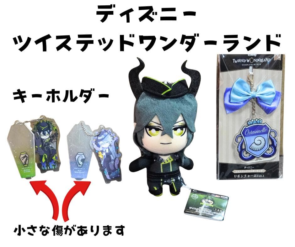 ツイステッドワンダーランド　ブロマイド、マスコット、キーホルダーセット