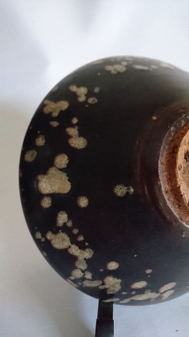 中国時代物 天目茶碗 骨董品茶道具 陶器  共箱付き