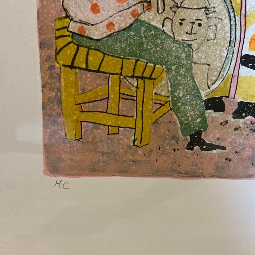 ポール・アイズピリ「少年の音楽隊」リトグラフ　本人サイン有