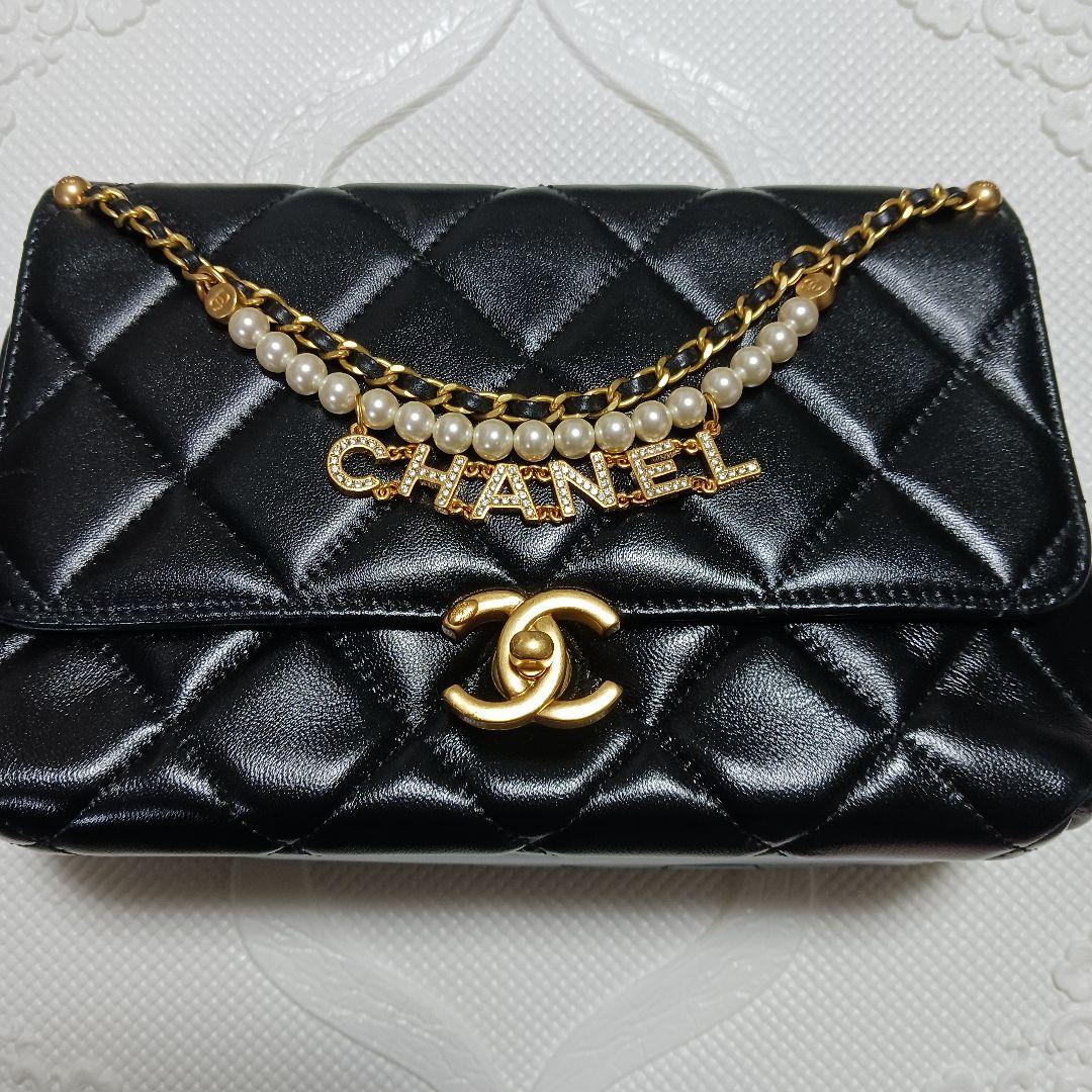 シャネルノベルティバッグ　チェーンショルダー　ブラック