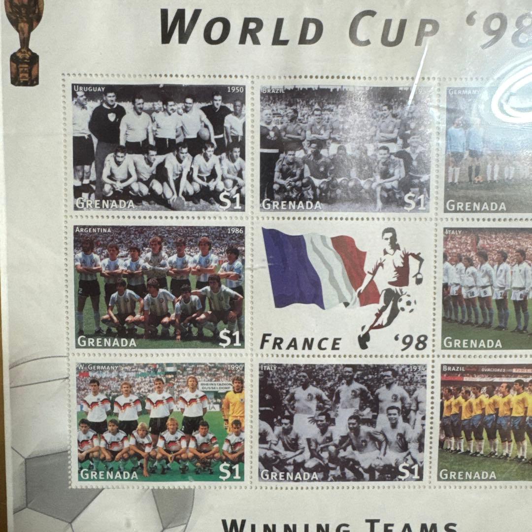 切手　football 1998年WORLD CUP記念　France サッカー