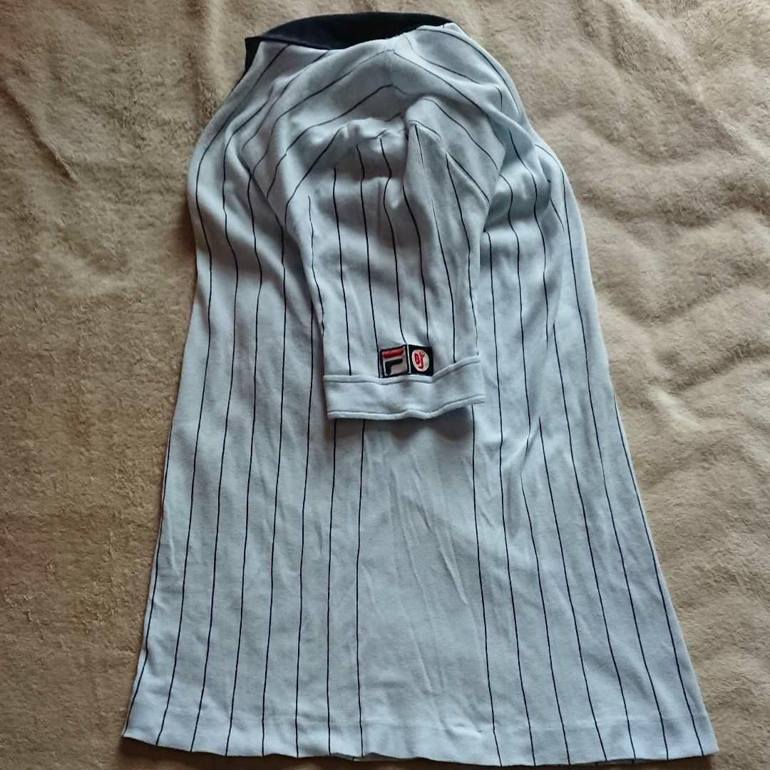 3【80s used】フィラ ボルグ テニス ポロシャツ 薄水色〈usa42〉