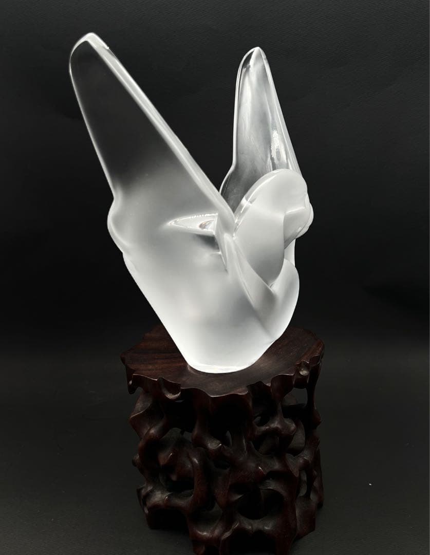 ラリック シルヴィー LALIQUE SYLVIE Flower Vase鳥花瓶