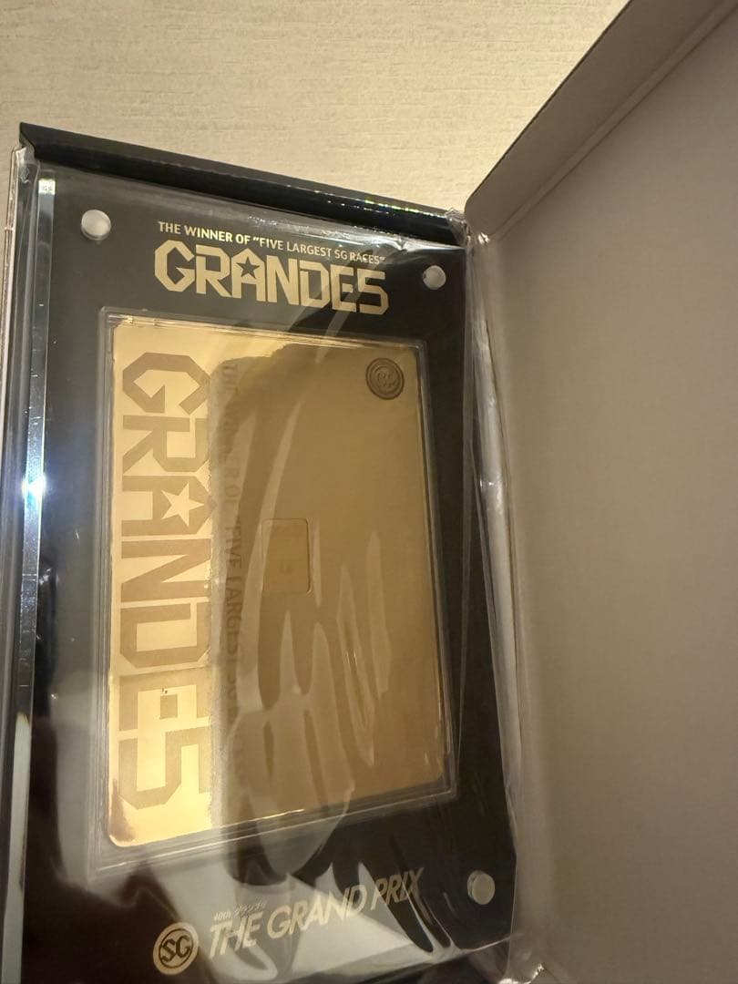 ✴︎GRANDE5✴︎ ボートレース 競艇 当選 SG 純金1g入 インゴットカード