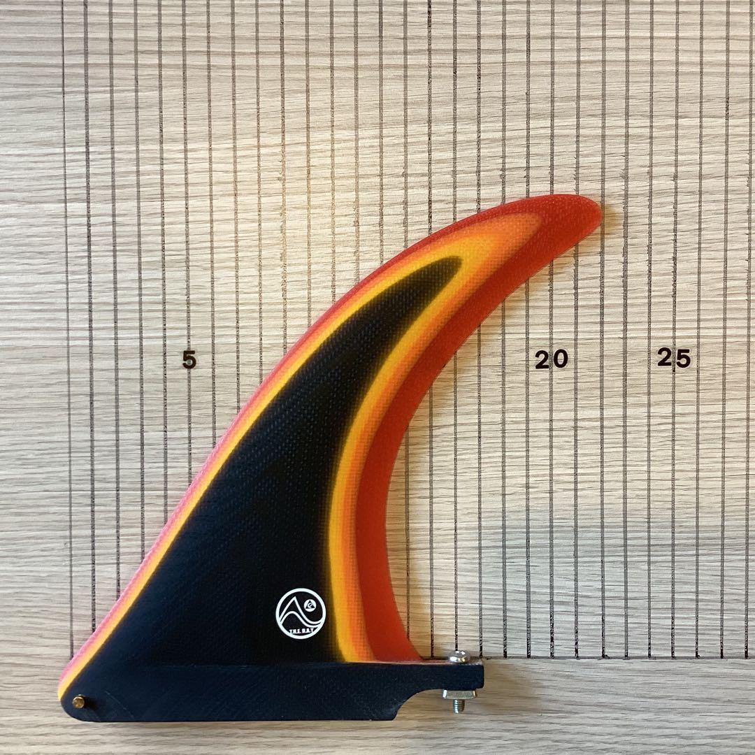 新品未使用シングルフィン7.5インチ　ブラック×レッド スクリュー付き