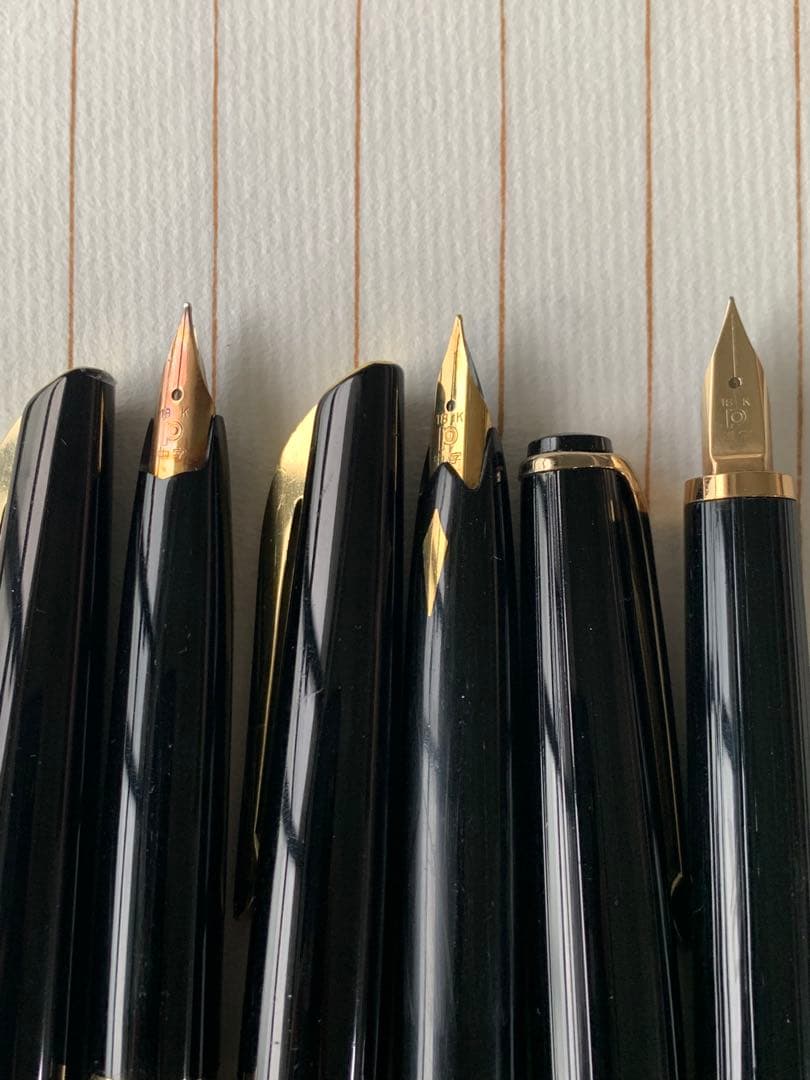 プラチナ 万年筆 18K 6本まとめ