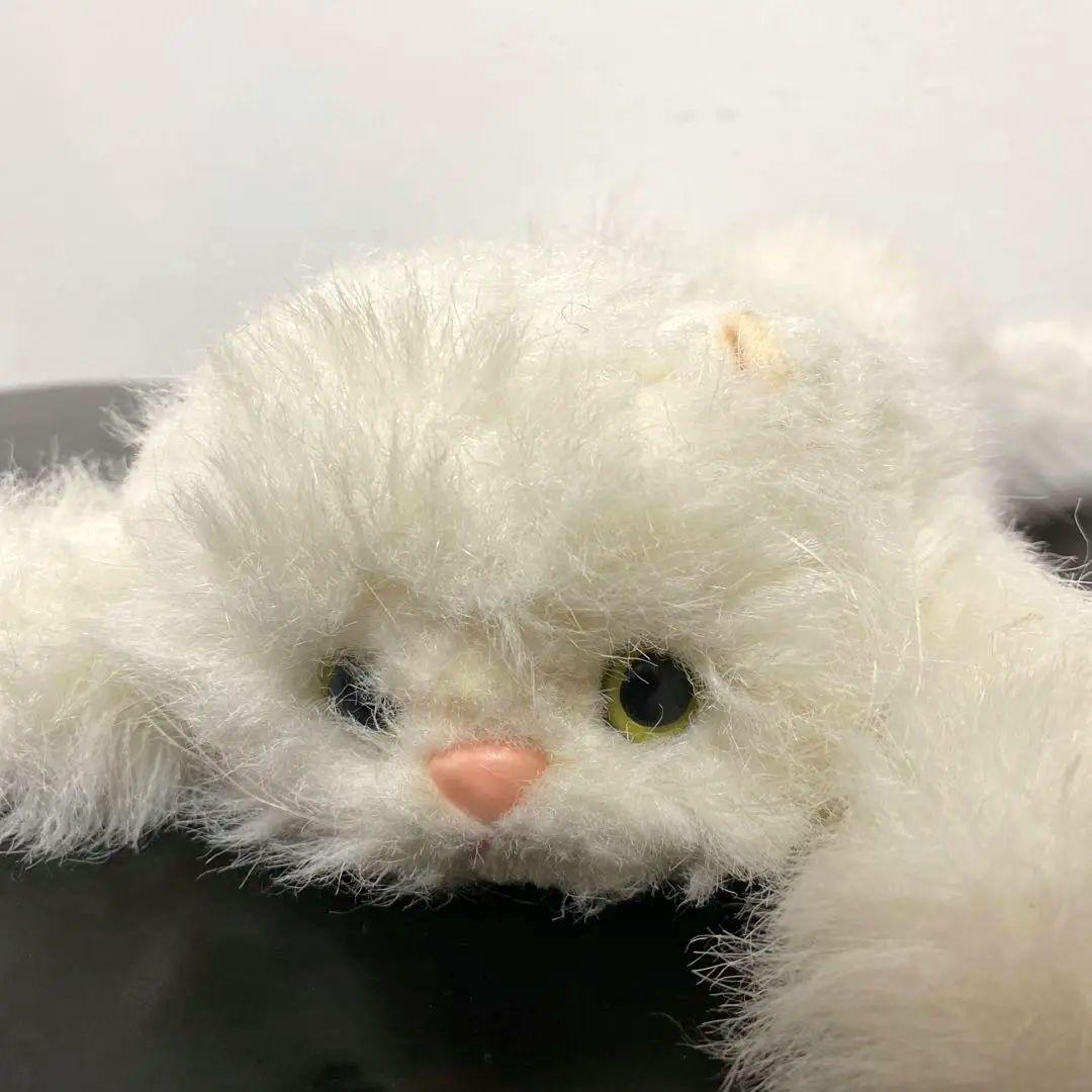 激レアサイズ！オオイケ　白いペルシャネコ ぬいぐるみ 希少　昭和レトロ m7