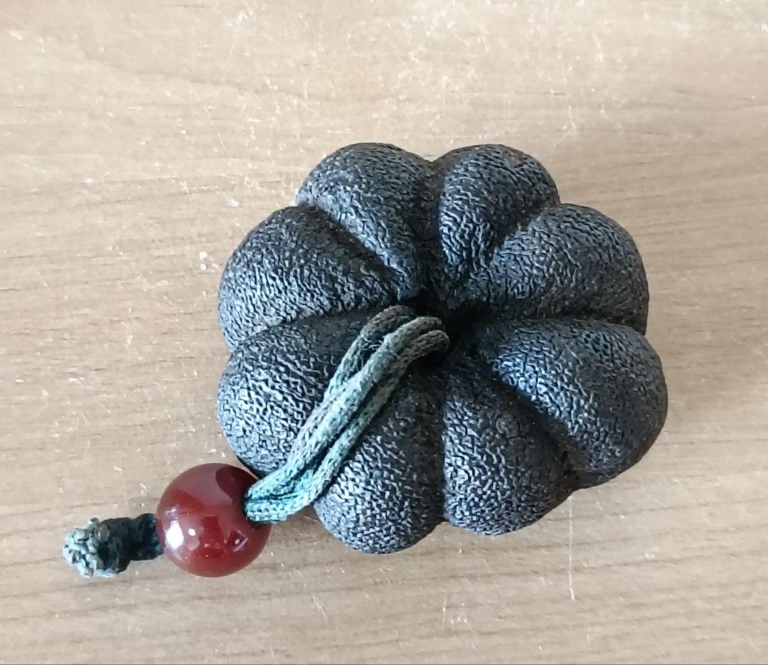 南瓜実根付　提物　根付　縁起物　瓜根付　古根付