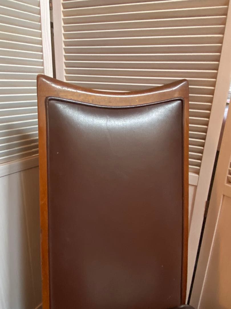 美品♦️ハイバック 猫脚 高級チェア♦️鋲留 英国風 ヴィンテージ♦️ブラウン♦️送料込