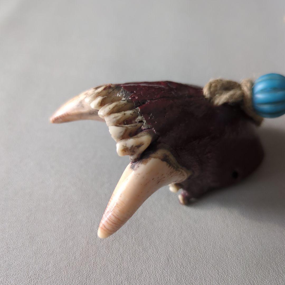 アイヌ根付　羆下顎　北海道