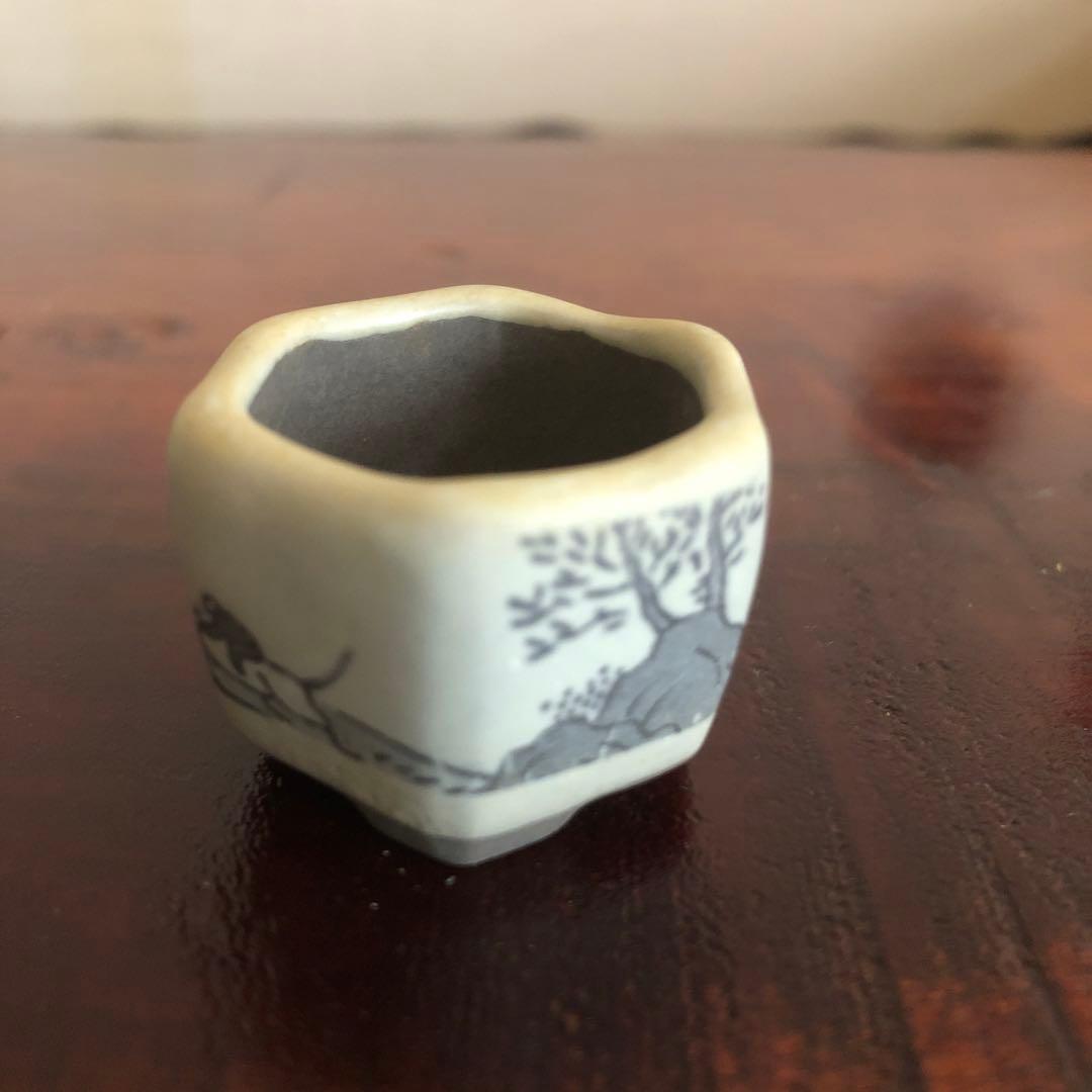 小品盆栽　サボテン　植物鉢 8点組　絵柄6点　小餅庵2点