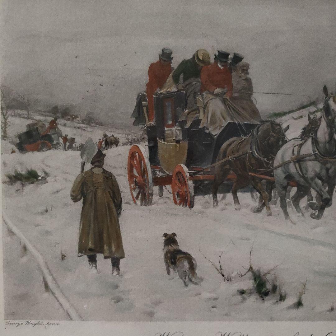 e Wright 銅版画『冬　吹き溜まりから抜け出せ』