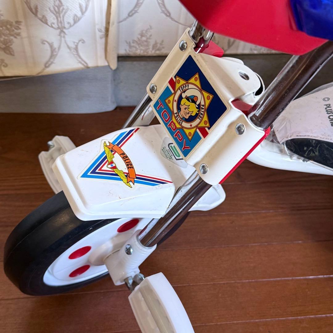 新品未使用 トッピーパトロール 三輪車 白バイ 警察 昭和 当時物 乗り物