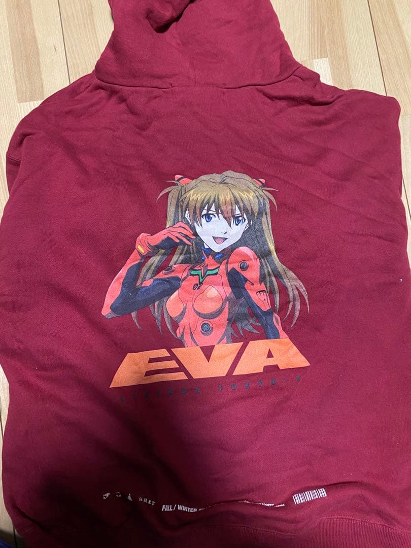 エヴァンゲリオン アスカ ラングレーレジェンダ パーカー 二号機レッド　Lサイズ
