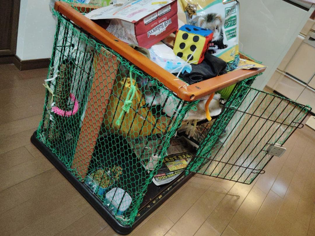 キャットフェレットのケージタワー 収納スペース付き 中型