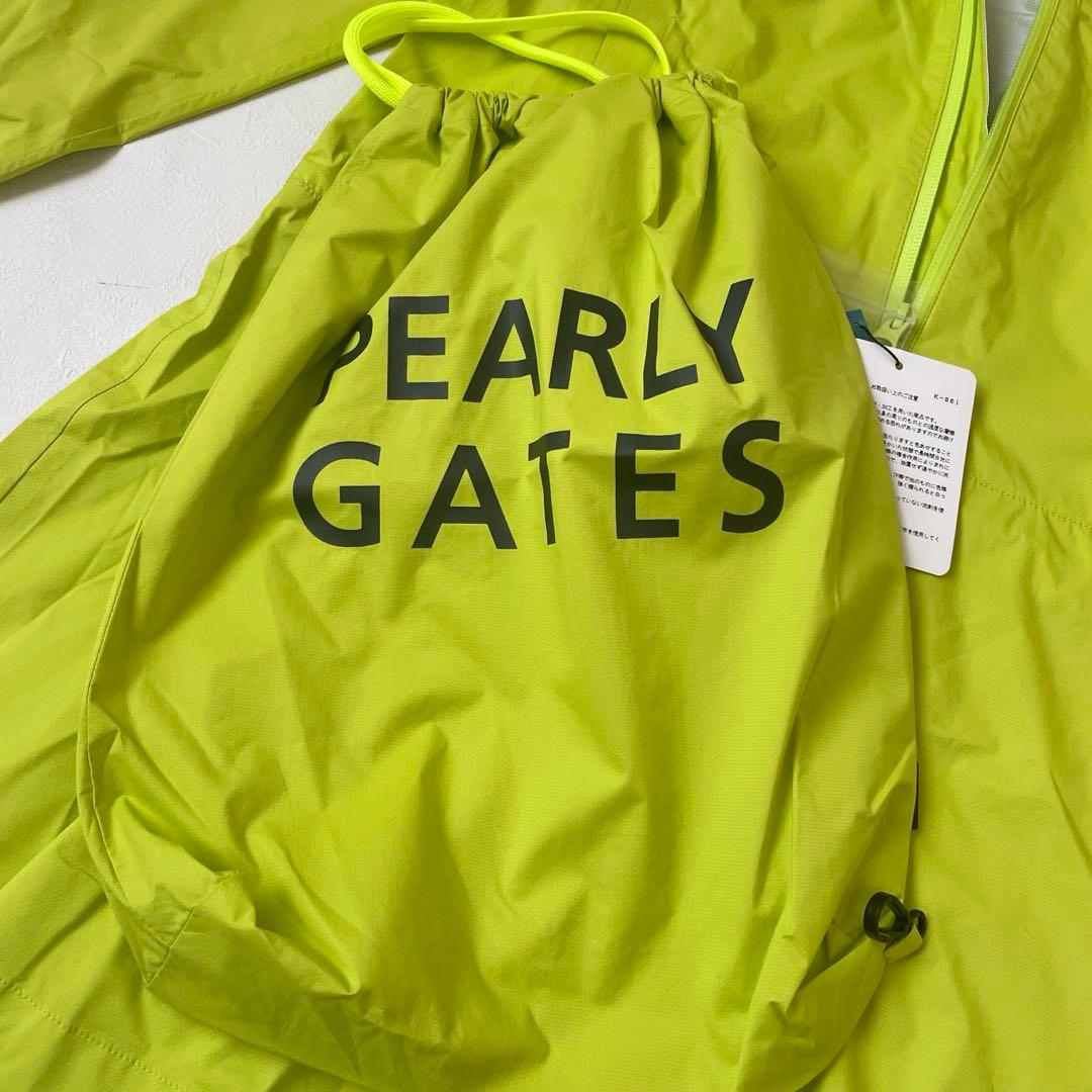 未使用　タグ付　パーリーゲイツ　ゴルフ　レインウェア イエロー 収納袋付