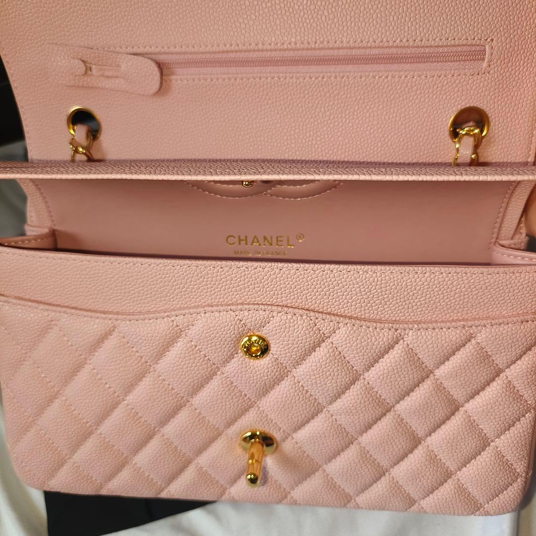 【実写画像】 ピンク キルティングショルダーバッグ