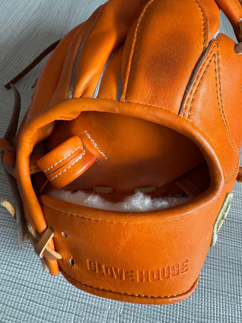 硬式グローブ オレンジ