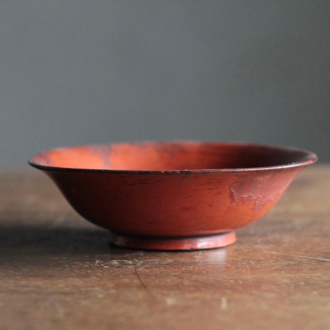 朱塗り 盃 平盃 小椀 酒器 No.3 古美術 古道具 アンティーク