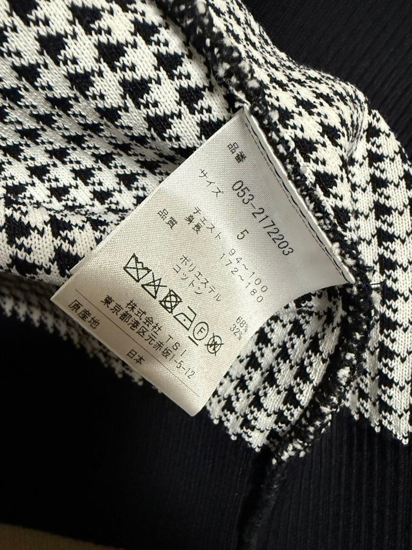 PEARLY GATES メンズ ニットジップアップ 千鳥柄