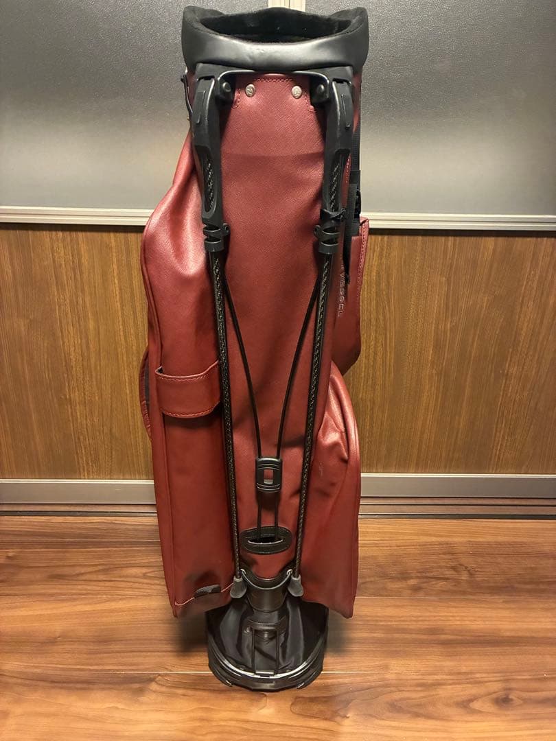 【中古美品】VESSEL 7.5型 スタンド式キャディバッグ ダブルストラップ