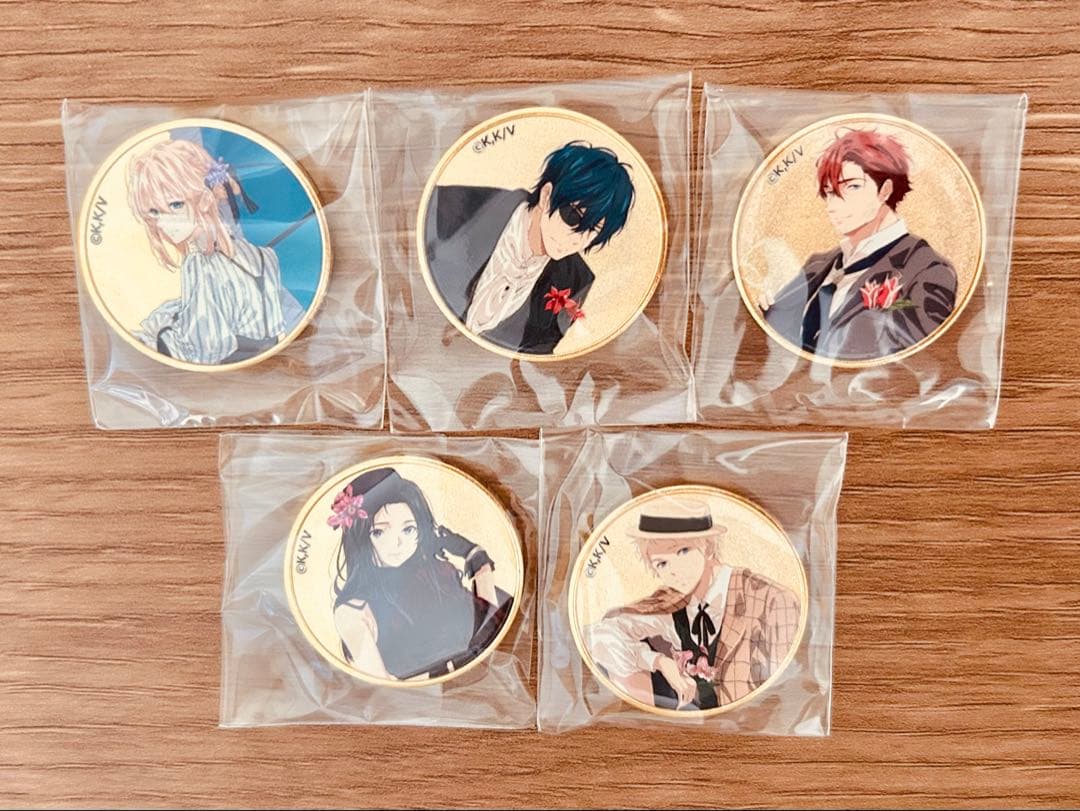 ヴァイオレット•エヴァーガーデン　ガーデンミュージアム比叡　記念メダル　5種