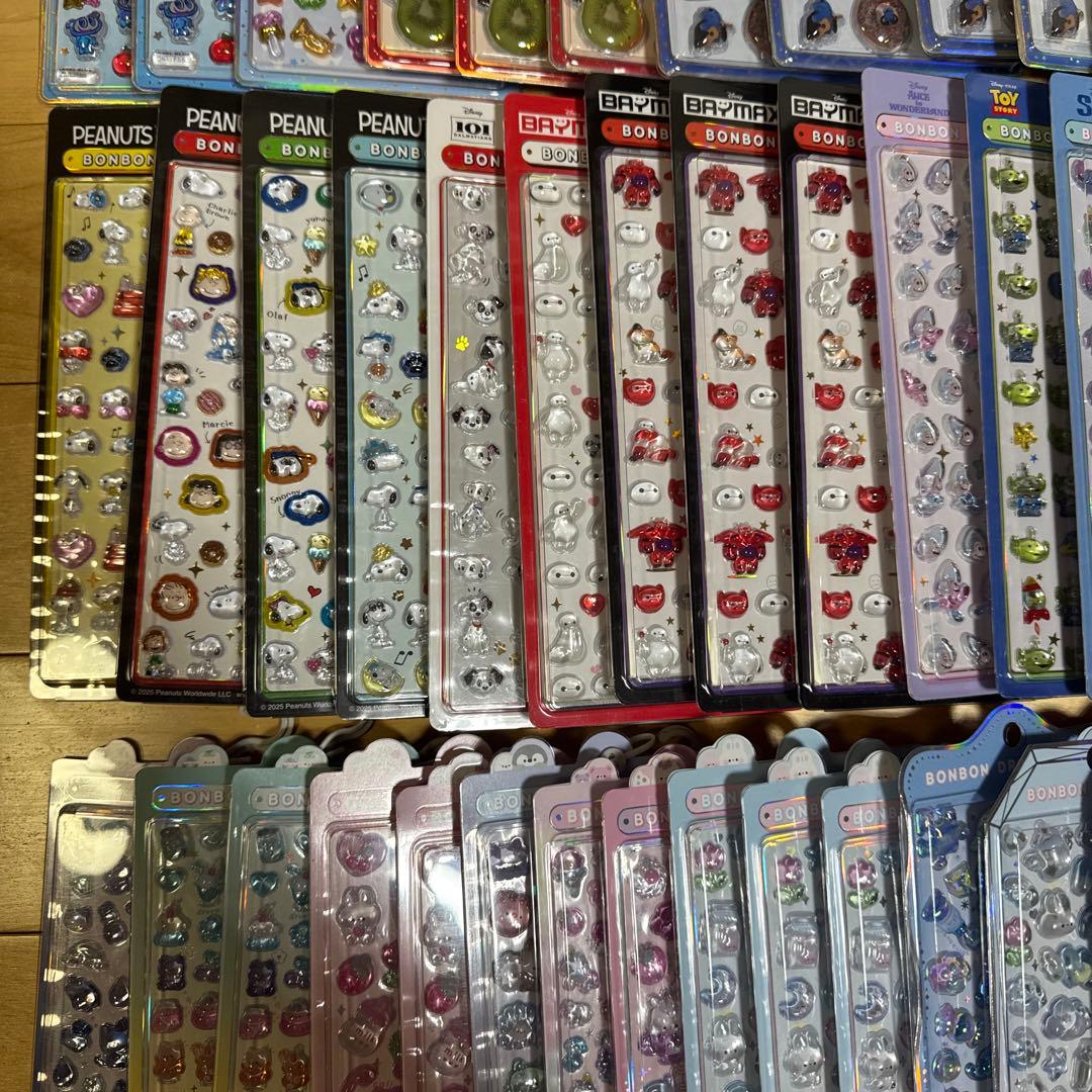 ボンボンドロップシール ディズニー サンリオ オリジナル まとめ売り 100枚