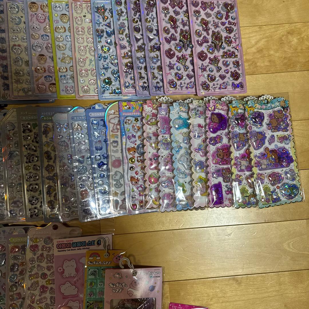 ボンボンドロップシール ディズニー サンリオ オリジナル まとめ売り 100枚