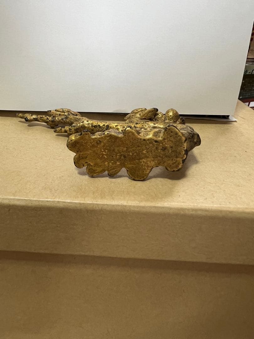 枝梅鳥銅鎏金筆置き