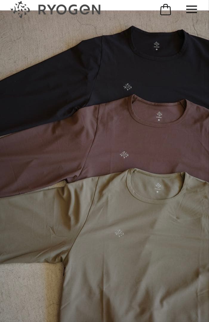 RYOGEN ONEDAY L/S TEE BROWN Lサイズ