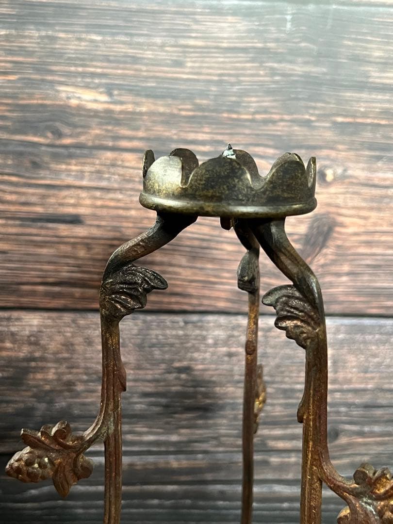 フランス製アンティーク　キャンドル　スタンド　蝋燭立て