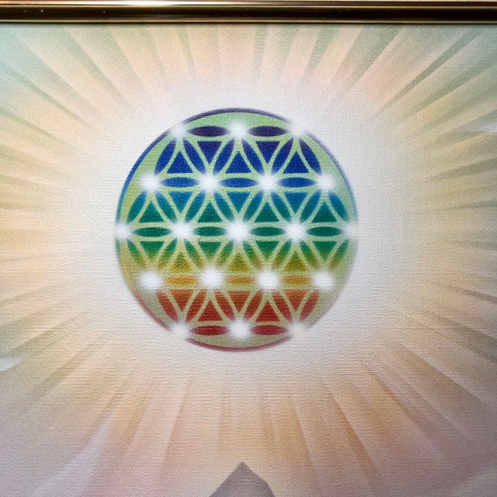 新春SALE☆エナジーアートエベレスト曼荼羅フラワーオブライフ F10号