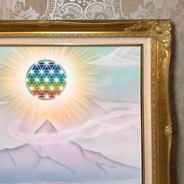 新春SALE☆エナジーアートエベレスト曼荼羅フラワーオブライフ F10号