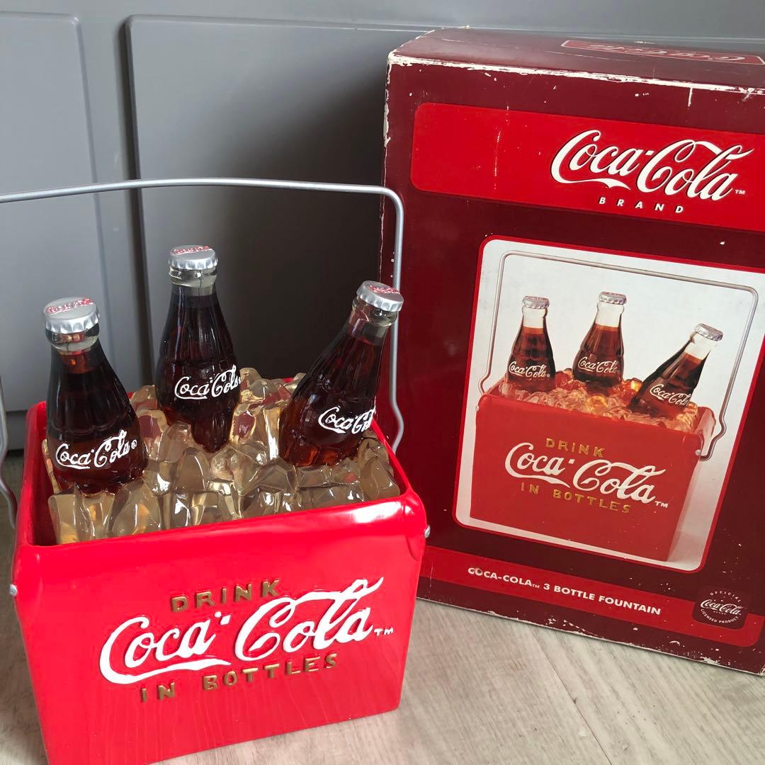 希少アメリカビンテージコカコーラボトル水が流れて光るクーラーボックスディスプレイ