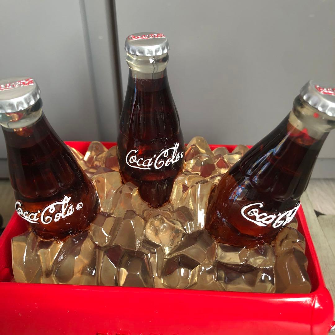 希少アメリカビンテージコカコーラボトル水が流れて光るクーラーボックスディスプレイ