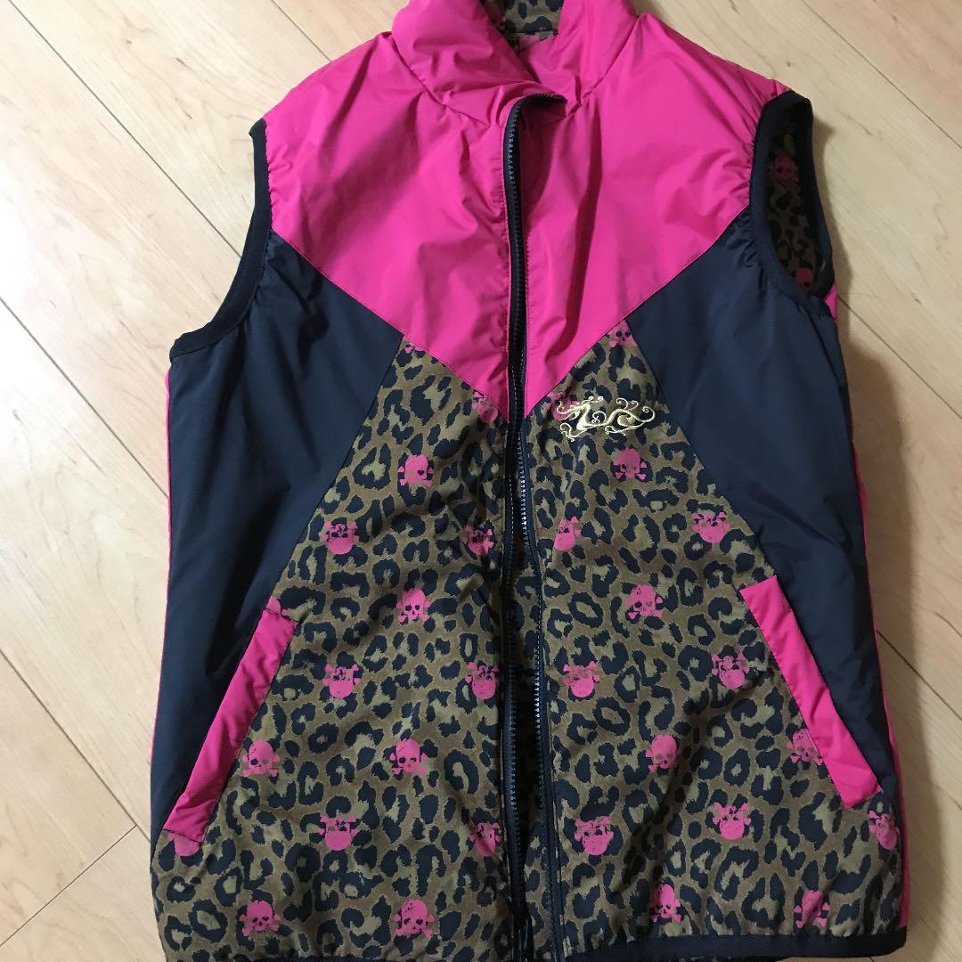 ベスト ダンスウィズドラゴン ヒョウ リバーシブル ゴルフ