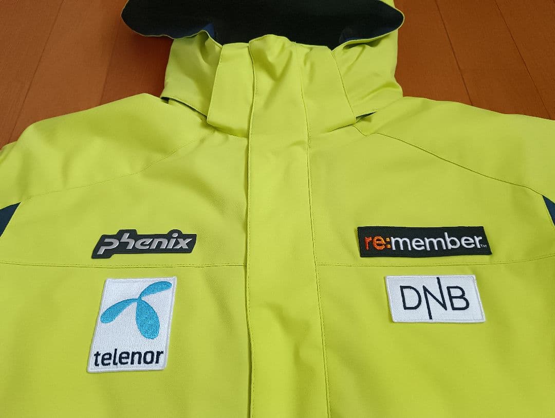 Phenix スキーウェア上下セット160 （蛍光イエロー×ネイビー）