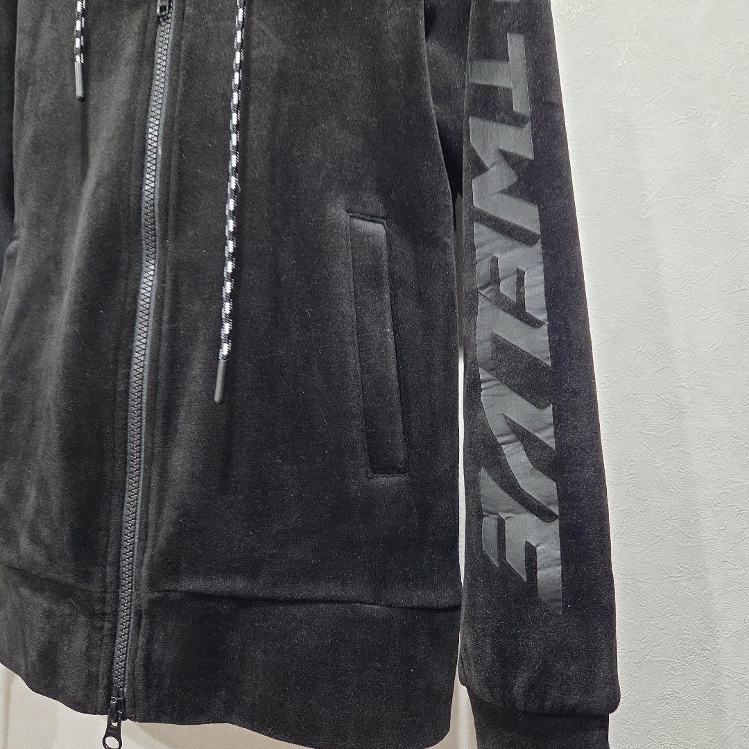 VTWELVE ブラック フルジップフーディ